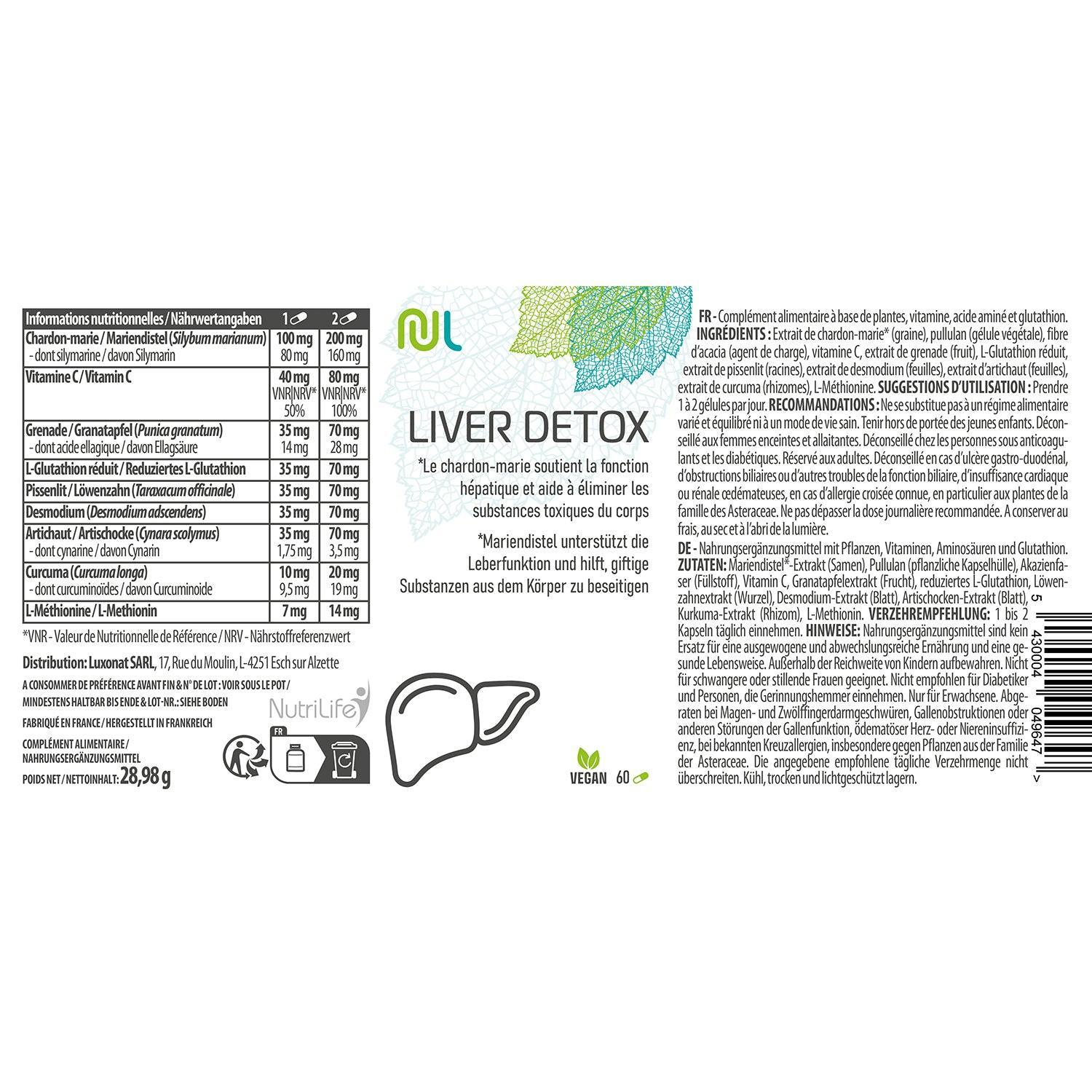Liver Detox - détoxifier foie* - NutriLife Shop