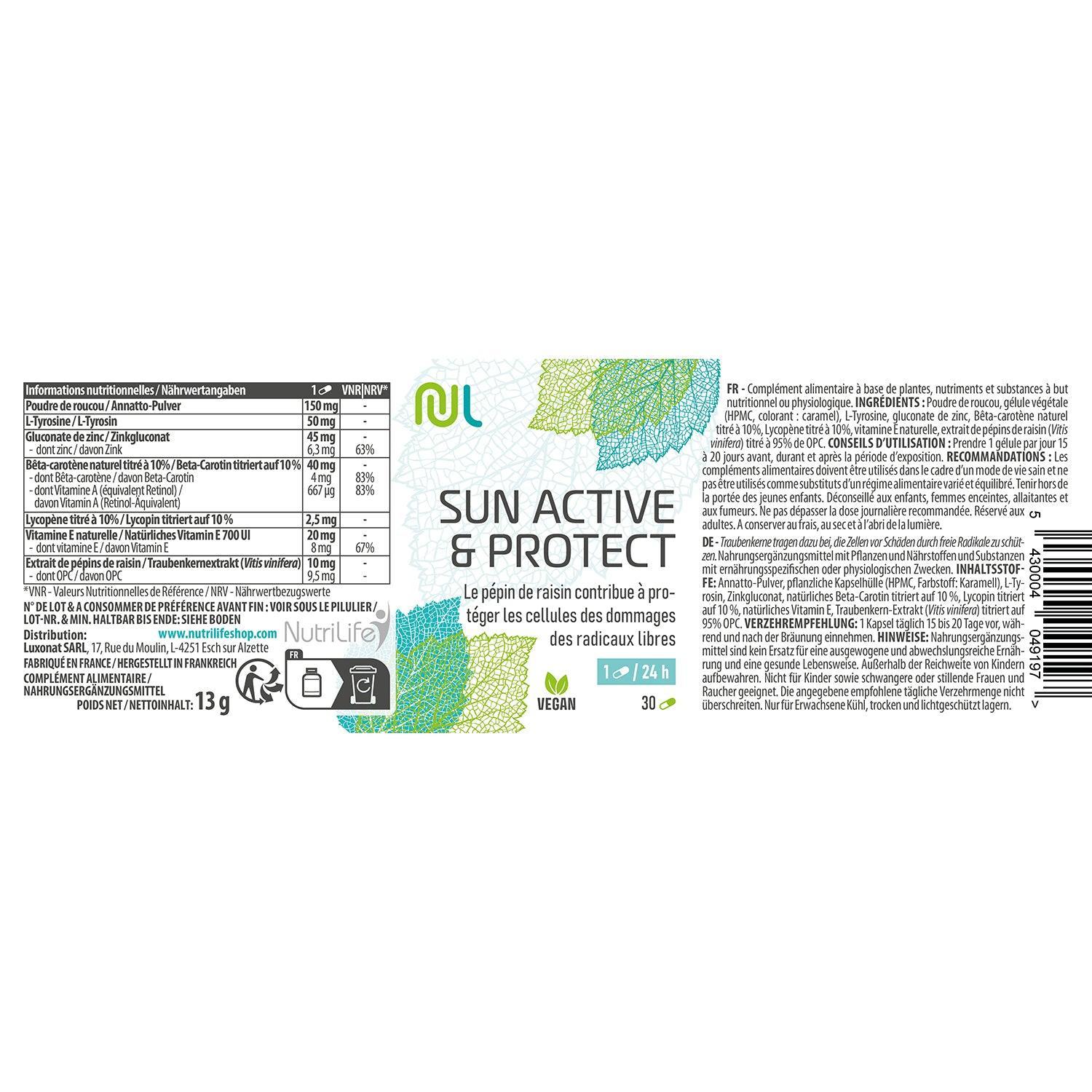 Sun Active & Protect - gélule autobronzante - NutriLife Shop
