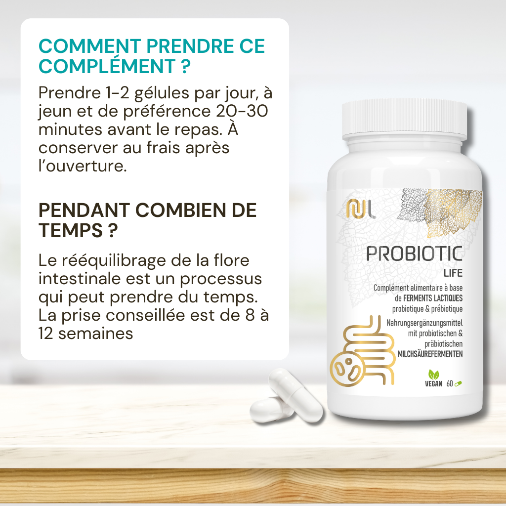 Comment prendre Probiotic life : Lactobacillus gasseri - NutriLife Shop