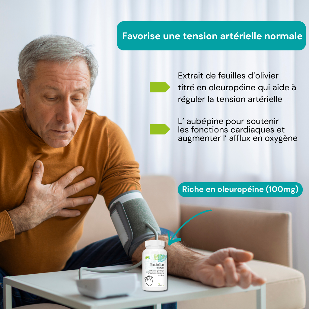 Complément Naturel Tension Artérielle – Aubépine & Feuille d’Olivier 
