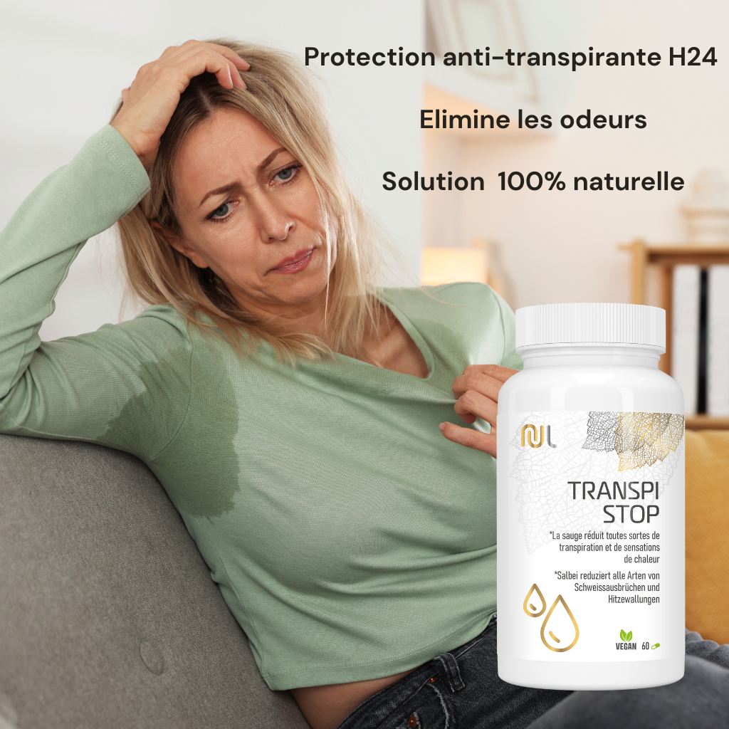Transpi Stop : complément alimentaire transpiration, sueurs nocturnes