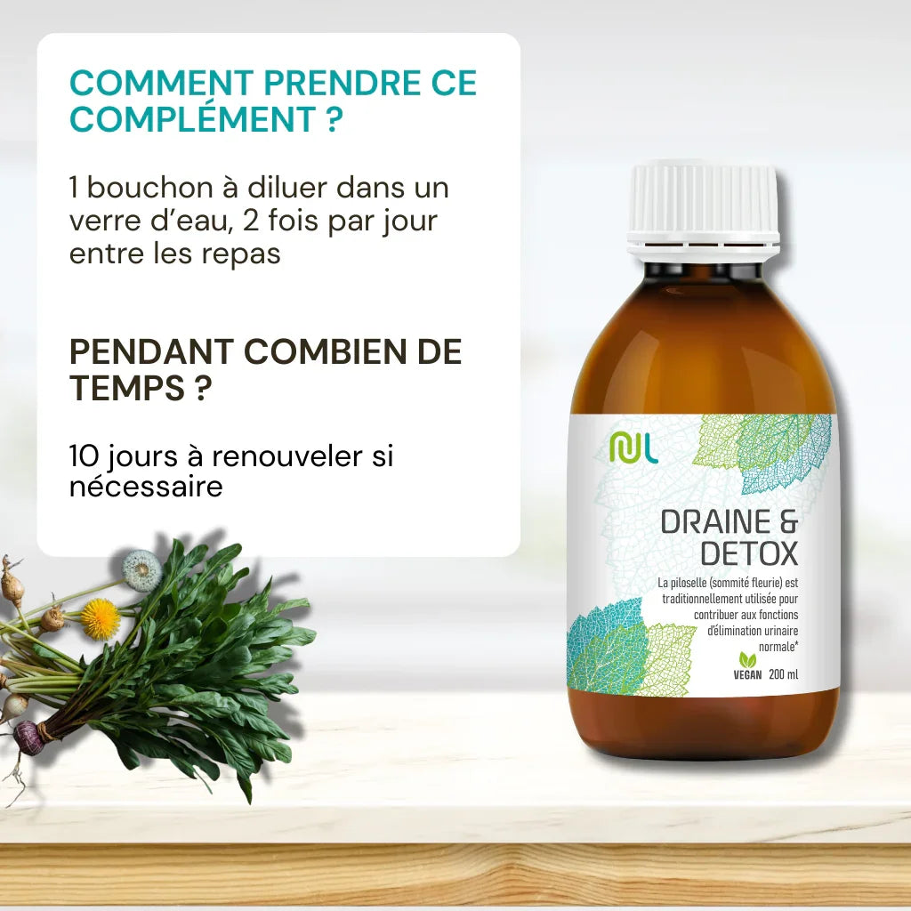 comment utiliser Draine et Detox NutriLife Shop