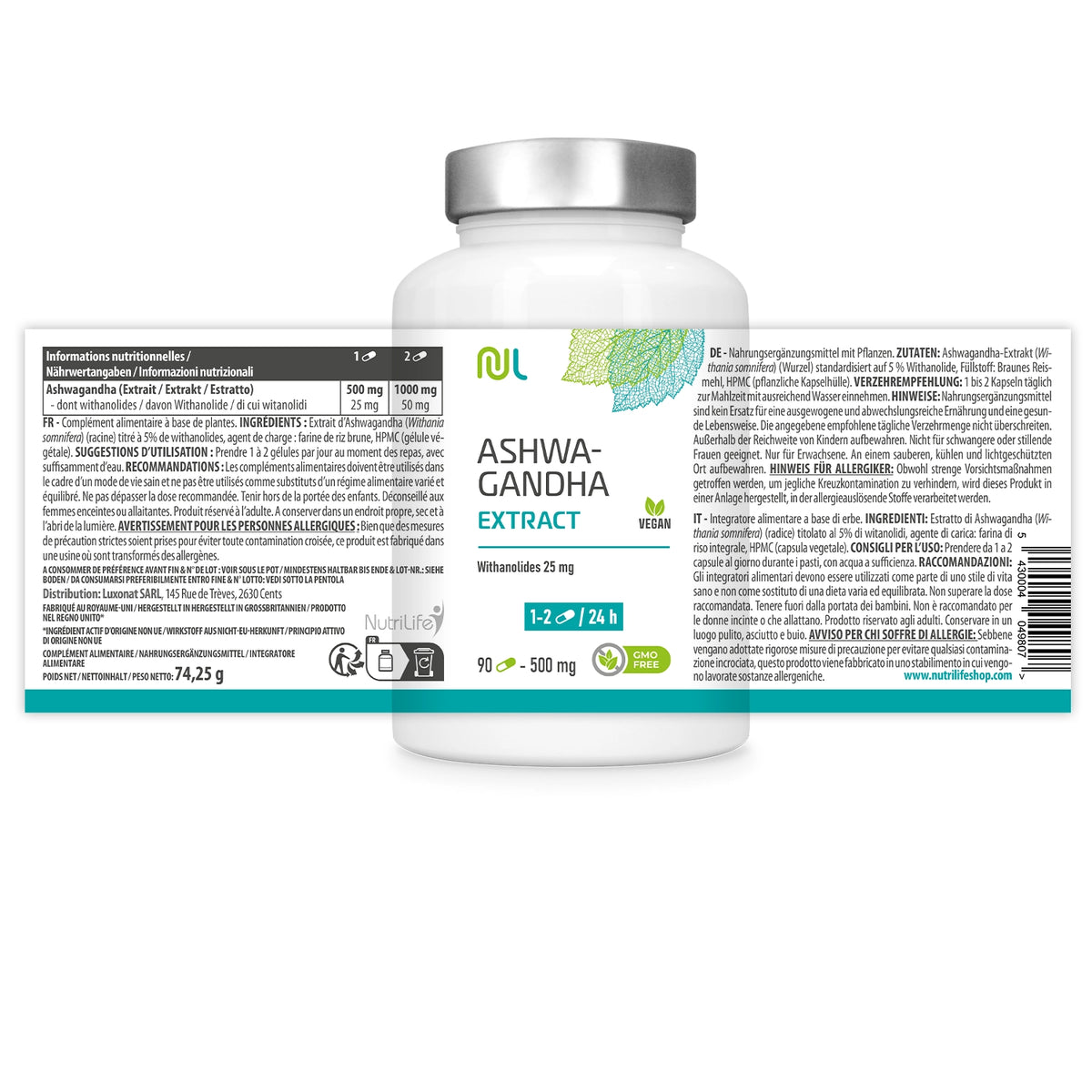 Ashwagandha - fördert die Entspannung und das geistige und körperliche Wohlbefinden