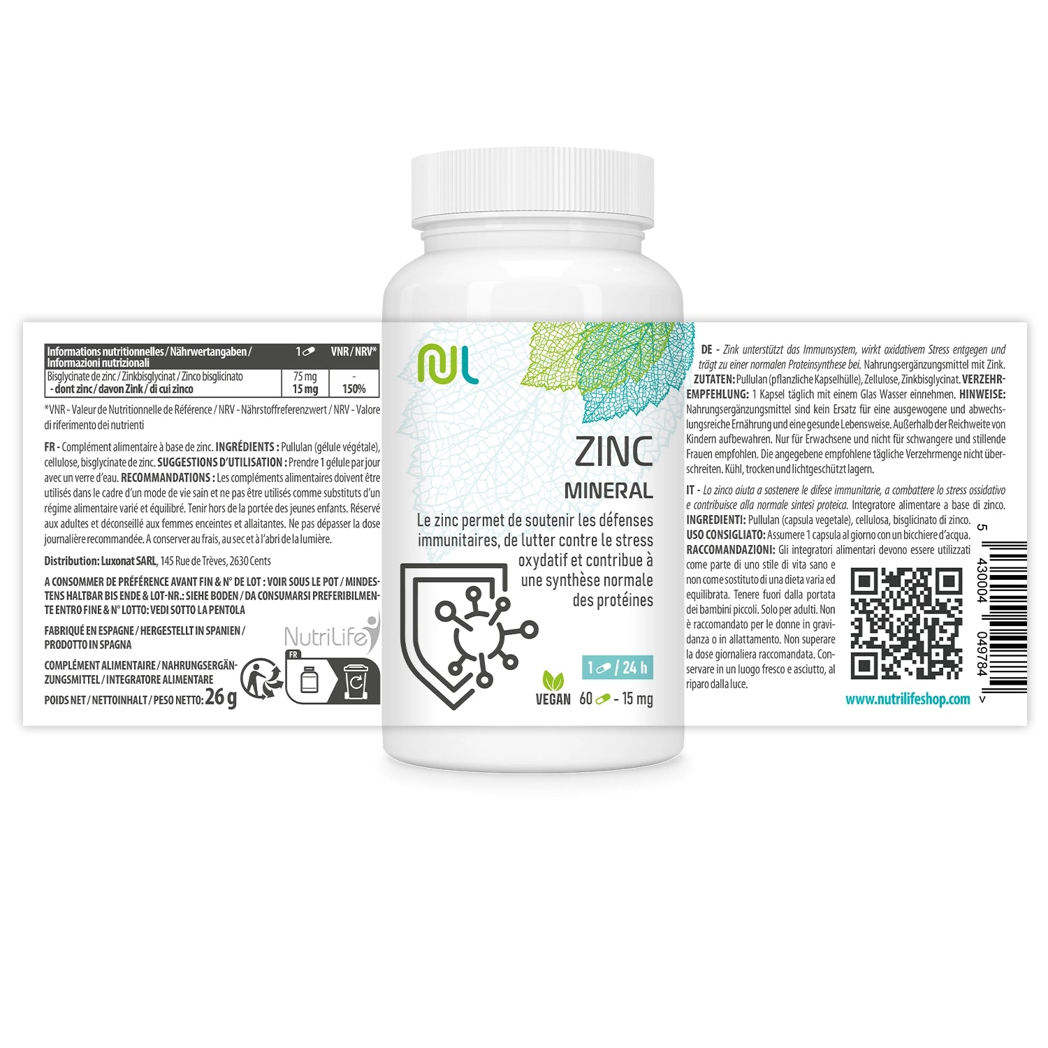 Zink - Bisglycinat 15 mg