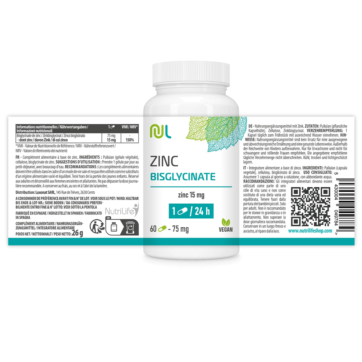 Zink - Bisglycinat 15 mg